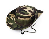 Outdoor Wide Brim Sun Protect Hat, Classic US Combat Army Style Bush Jungle Sun Cap for Fishing Hunting Camping Green Camouflage 22